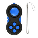 Fidget Controller 6-i-1 er en kompakt sensorisk nøglering med joystick, klikknapper, rullehjul og drejefunktion. Ideel til stressaflastning, fokus og sjov fidgeting