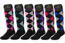 Peak Wear Equestrian Argyle Ridestrømper i størrelse 39–43. Knæhøje unisex ridestrømper med klassisk diamantmønster, fremstillet af 80% bomuld, 15% polyamid og 5% elastan for maksimal komfort, åndbarhed og pasform.