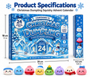 Squishy Julekalender 2026 – Mystery Mini Dumpling | 24 Overraskelser - blå