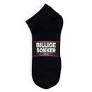 12 Par Sorte Billige kvalitets Ankelsokker/Footies - 37-41 / Sort / 12 Par - 123Marked